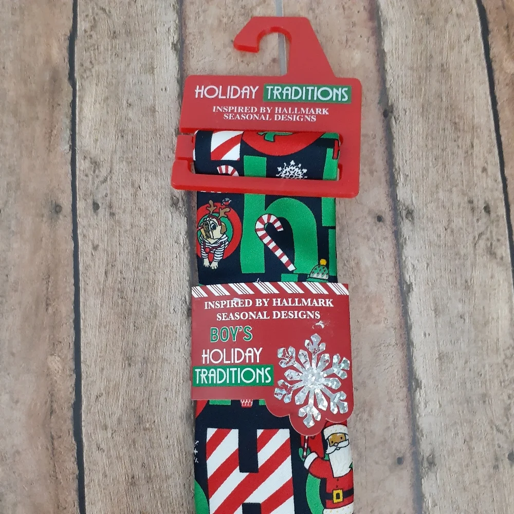 Hallmark Holiday Traditions Boys Multi-colored Tie One Size